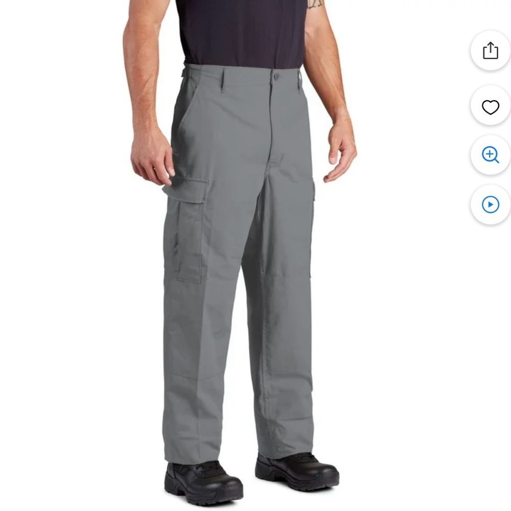 Propper Cargo Pants Tactical Utility Workwear Outdoor Hiking Gray‎ XXL buttonfly